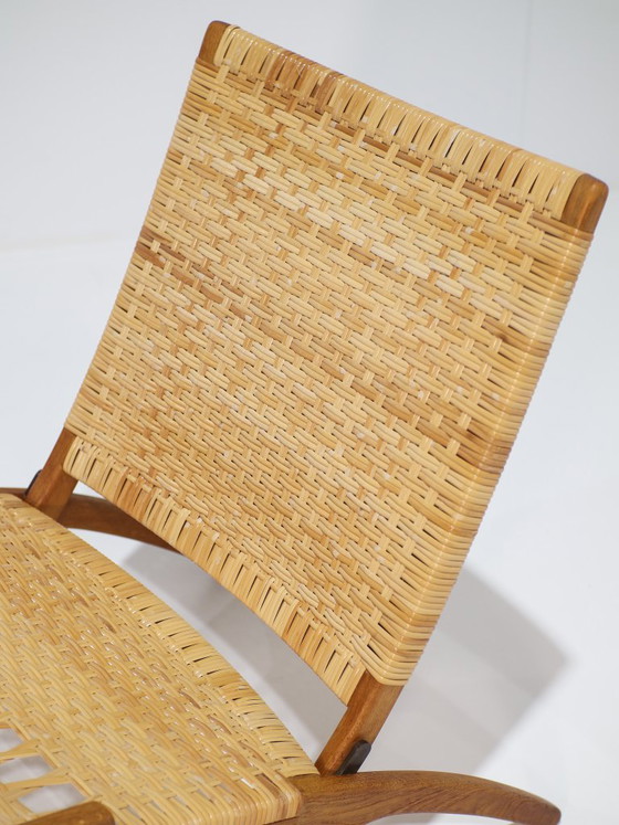 JH512 Folding Chair Hans J. Wegner oak rattan Johannes Hansen – Hans Wegner, Armchairs, Wood, Vintage (photo 15 of 19)