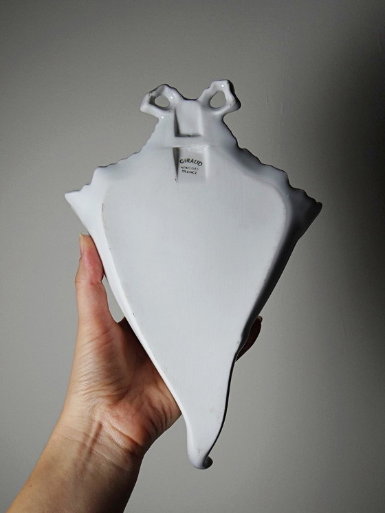 Ein Paar Giraud Limoges Wandbouquetières aus Porzellan, ca. 1950-1960 – Wanddekoration, Porcelain, Vintage (photo 12 of 13)