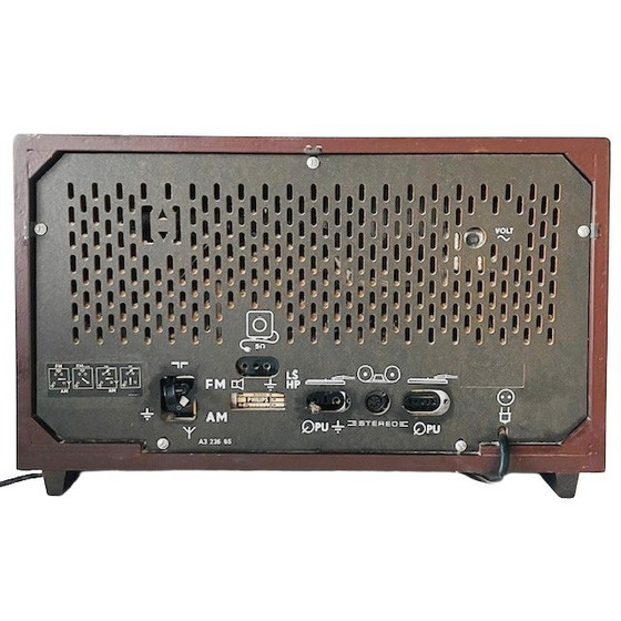 Image 1 of Radio a valvole vintage Philips B5X22A in teak e bachelite, anni '60