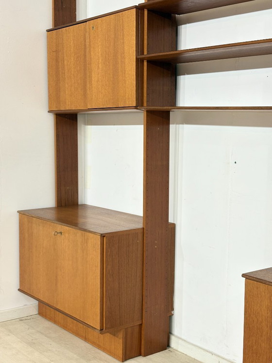 Modular mid-century wall shelf by interna-Peter Pedrides / Teak shelving system 1960s – Shelving unit, Wood (photo 27 of 27)