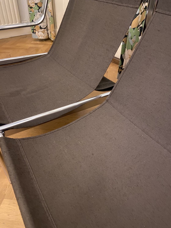 Image 1 of Mid-century chromen bank - twee zitplaatsen