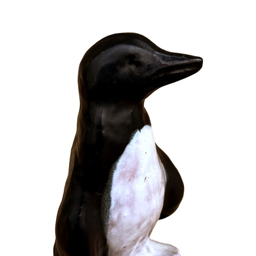 Keramisch Pinguïn Beeldje Keramik Kravsko Tsjecho-Slowakije 1960