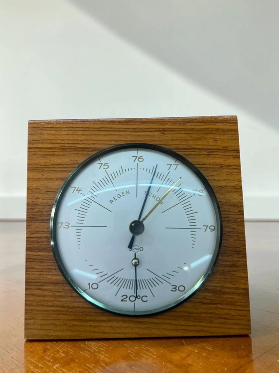 Vintage SUNDO Barometer Thermometer Houten Weerstation Jaren 60 | Mid Century Wanddecoratie | Duits Design (photo 2 of 7)