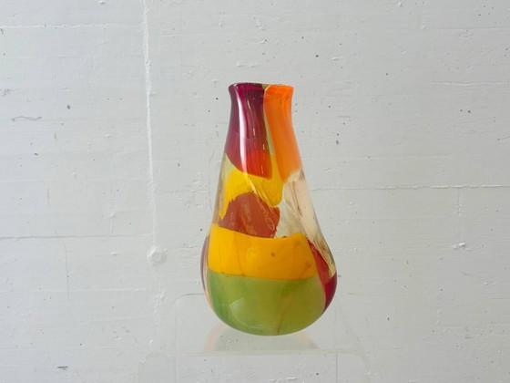 Image 1 of Jarrón de cristal de estudio de Mdina Glass Malta, década de 1970.