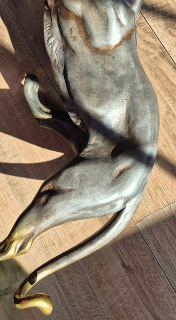 Art Deco panter sculptuur – Decoratieve objecten, Metaal (photo 15 of 24)