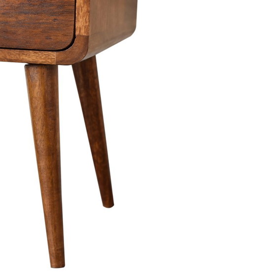 Mini Nachtkastje in Mangohout Met Kastanjehouten Look – Artisan, Wood (photo 9 of 12)