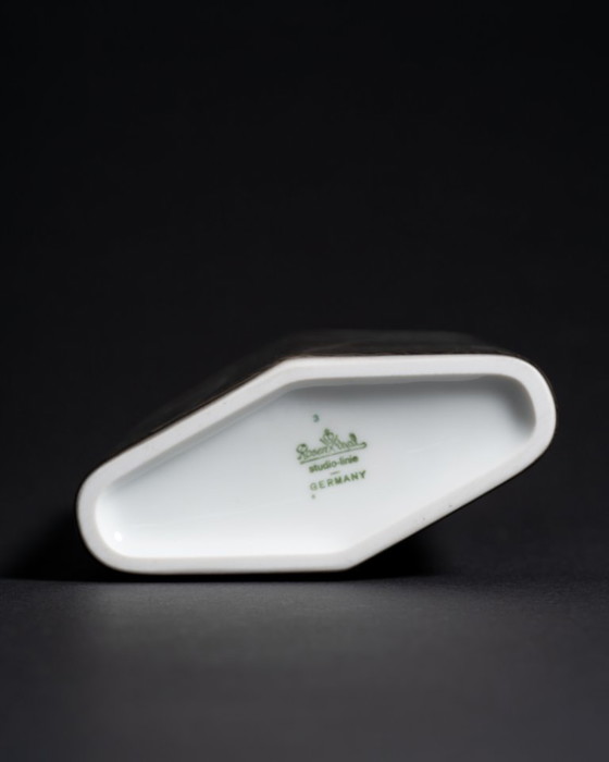 Image 1 of Glam Chic Vintage Rare Alain Le Foll × Rosenthal "Chiffon" Porcelain Vase Duo