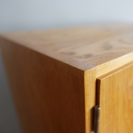 Image 1 of ❤️Hellerau Cultural Furniture linnenkast Franz Ehrlich serie 427 DDR midden 20e eeuw Bauhaus GERESTAUREERD