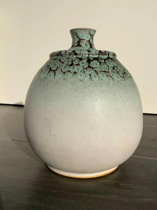 Pottery Vase – "Snakeskin" Shrink-Glaze by Albert Kiessling (KLW), Langenhessen