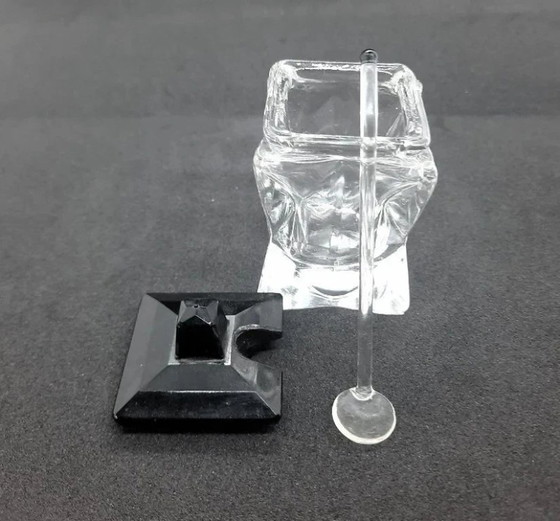 Image 1 of Juego de vinagreras Art Déco de lujo de 6 piezas: pimienta, sal, vinagre, aceite y mostaza