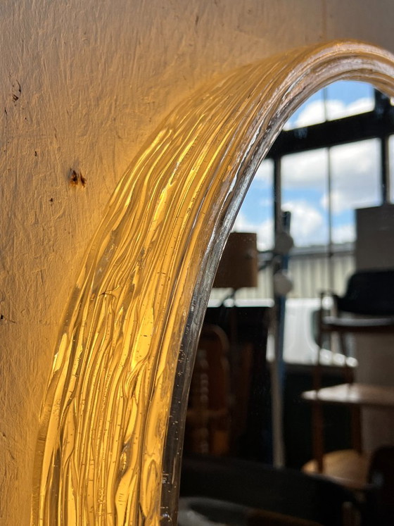 Vintage Halfronde Hillebrand Spiegel Met Verlichting – Plastic (photo 5 of 9)