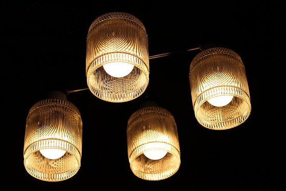 Image 1 of Drukov / Kroonluchter - Tsjechisch Mid Century Modern (jaren 1960, Kristal & Chroom, Draaibare Schaduwen)