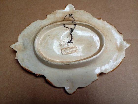Image 1 of Antique Majolica Relief Wall Plate - WS&S - ca. 1890