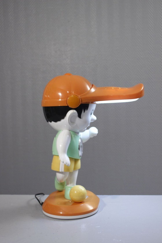 Image 1 of Vintage children's lamp and clock combo with balloon, Pop Art design, 1990s, Post-modern