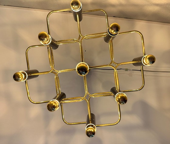 Vintage Sciolari for Boulanger pendant lamp – Chrome, Brass (photo 8 of 14)