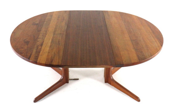 Image 1 of Round extendable teak dining table Danish