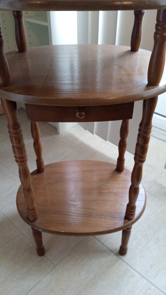 Image 1 of Classic Plant Table, Side Table With Drawer