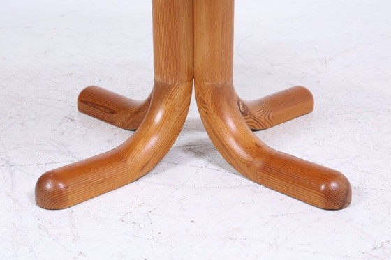 Image 1 of Table de cuisine vintage en pin des années 60 | Mid Century Table de salle à manger rétro des années 70 Bois extensible #05-41