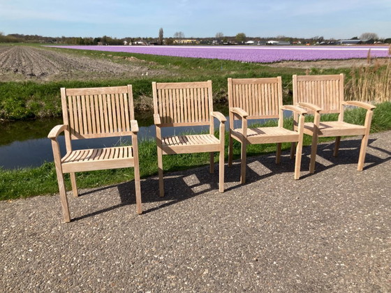Image 1 of Set di 4 sedie da giardino Allure in teak
