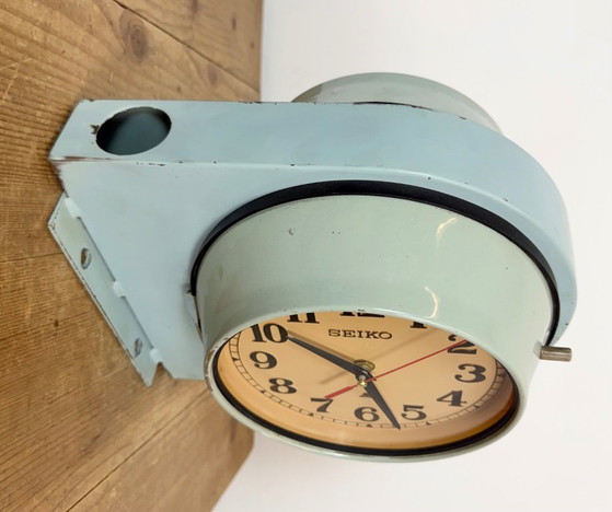 Orologio da parete vintage Seiko blu a doppia faccia con raffigurazioni di navi, anni '80 – Plastic, Glass (photo 9 of 21)