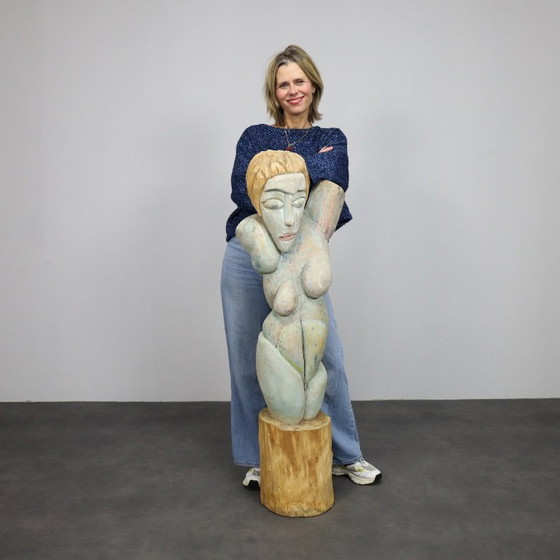 Image 1 of Gesneden houten sculptuur van Tom de Munk-Kerkmeer, Australië, jaren 1990.