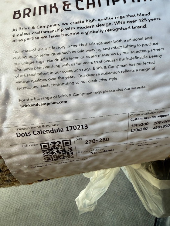 Image 1 of Brink & Campman Dots – Tapis design à poils longs (220 × 280 cm, nouveau modèle d'exposition)