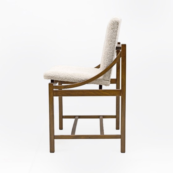 Image 1 of Set van vijf Vittorio Rossi eetkamerstoelen voor Lorenzon Italia, jaren 60.