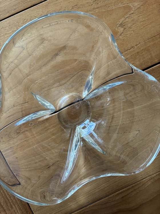 Image 1 of Vintage Mid-Century Crystal Freeform Bowl – Val Saint Lambert / Art Vannes Style