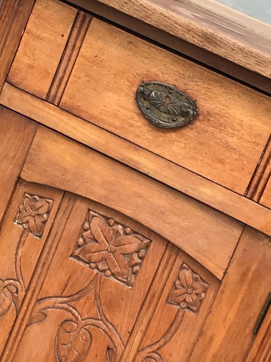 Antique Rustic Pinewood Nightstand (photo 5 of 8)