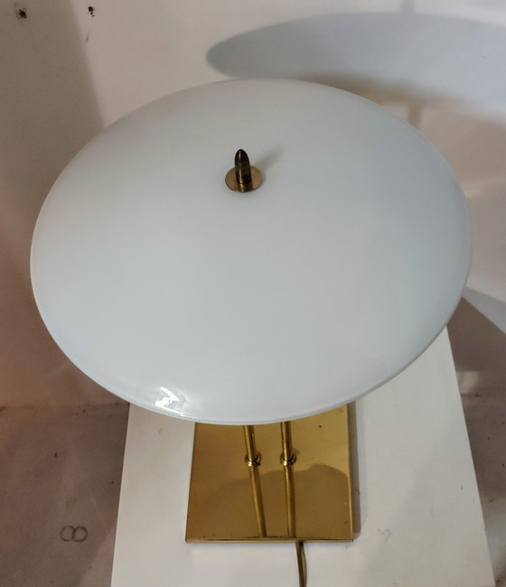 Image 1 of Mushroom Brass/Glass Jaren 70