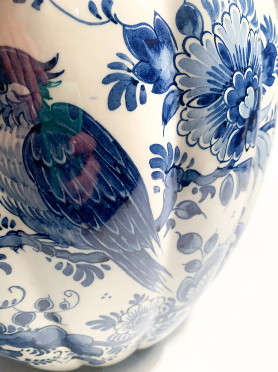 Vase en céramique Delft blanc et bleu des années 1920 (photo 5 of 8)