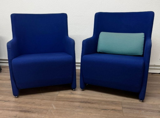 Coppia di poltrone di design Lammhults, 1994 – Originali, Svezia – Condizioni eccellenti