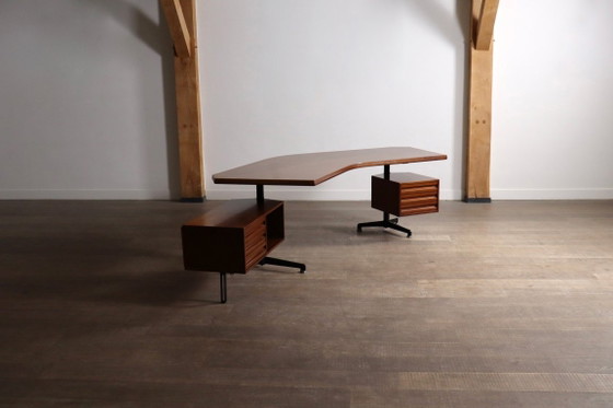 Escritorio Boomerang Osvaldo Borsani T96 para Tecno, Italia, 1956 – Wood (photo 8 of 16)