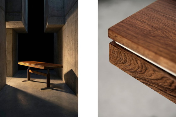 Image 1 of Vintage Mid-Century German Modern Rosewood Adjustable Console from E.M.Ü., 1960s