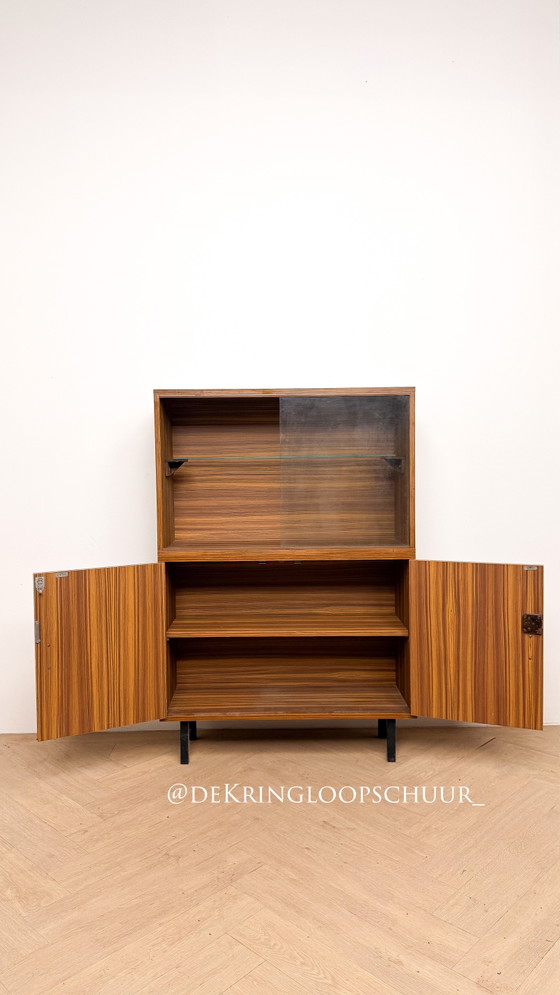 Armadio contenitore modulare vintage, vetrina, Armadi contenitori, Vetro, Legno, Marrone (foto 6 di 8)
