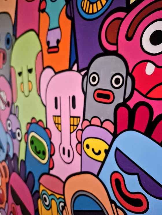 Image 1 of Peinture humoristique Happy Chaos - pop art - Franklin van Dam