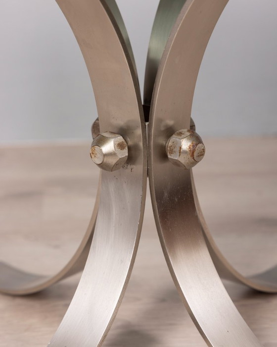 Image 1 of TAVOLINO DA CAFFÈ VINTAGE ANNI '60 IN METALLO E VETRO, DESIGN ITALIANO
