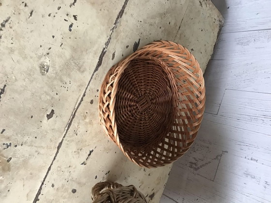 Rotan manden, jaren 60, set van 3 – Decoratieve objecten, Rieten (photo 6 of 11)