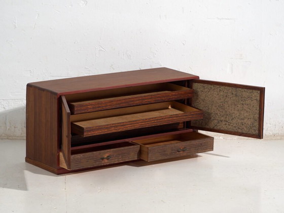 Japanese Cabinet with Kabuki Decorated Sliding Doors in Paulownia Wood, Early Showa Period, circa 1926–1970 (photo 18 of 40)