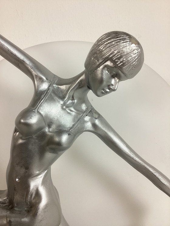 Image 1 of Lampe im Art-Deco-Stil, tanzende Frau, 1980er Jahre