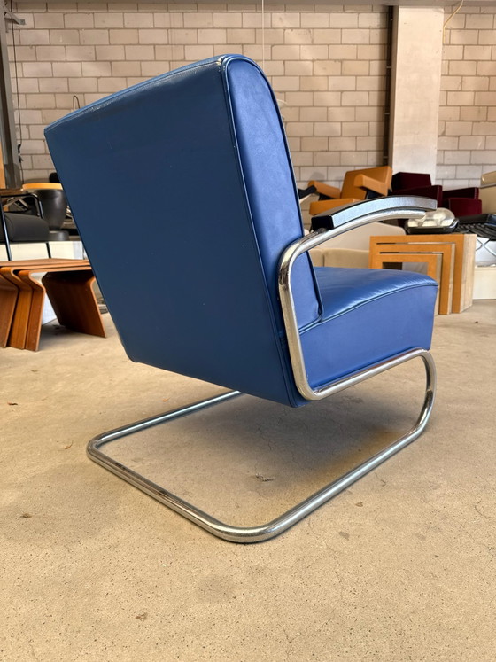 Poltrona Thonet S 411 (disponibilità: 2), Poltrone, Pelle, Metallo, Nero (foto 11 di 15)