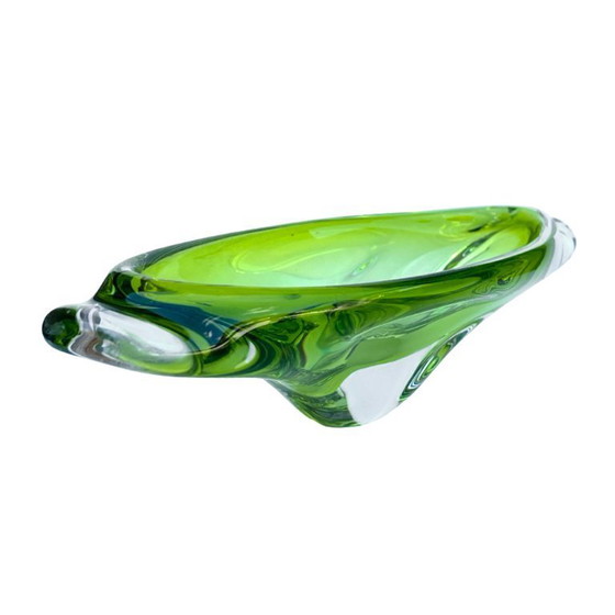 Image 1 of Ciotola in vetro verde, design di J. Broz, Skrdlovice, Cecoslovacchia, anni 1960.
