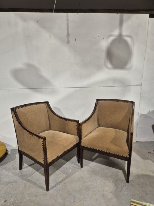 2 Art Deco Sessel im Stil von Jean Michel Frank