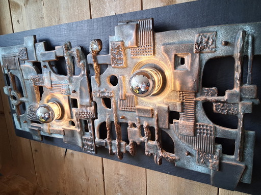 Brutalist wall lamp ceramic Brakelmann&Becker