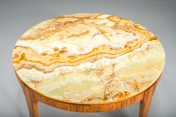 Image 1 of Mesa de centro de mediados de siglo en ónix de Ilse Mobel, años 60