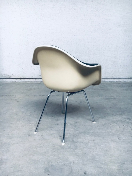 Image 1 of Poltrona DAX in pelle nera di metà secolo di Charles e Ray Eames per Herman Miller, anni '60