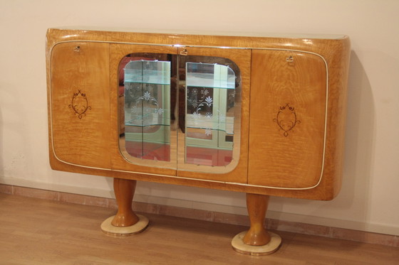 Image 1 of Vittorio Dassi Mid Century Modern Bar Sideboard | Vintage Wooden Furniture for Dining Room 1950