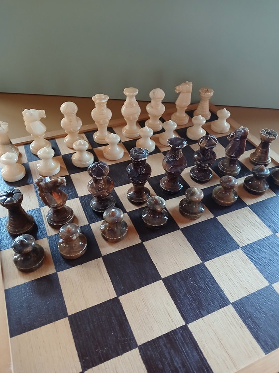 Image 1 of Marble chess set Italy king 8.5 cm