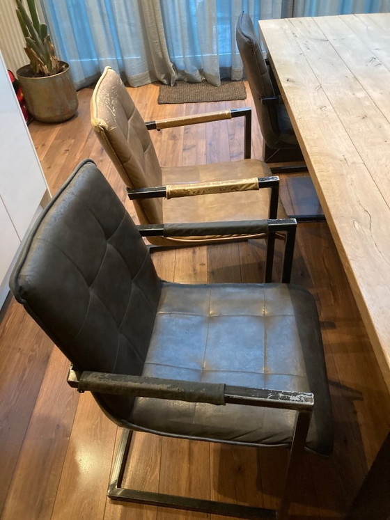 Image 1 of Dining Set: Solid Oak Table (240x100) + 6 FREE Chairs