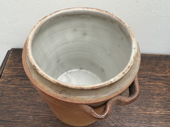 Image 1 of Antica pentola in gres - H 17 cm - arredamento vintage
